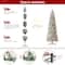 11ft. Pre-Lit Flocked Green Pine Artificial Christmas Tree, Color Changing Lights
